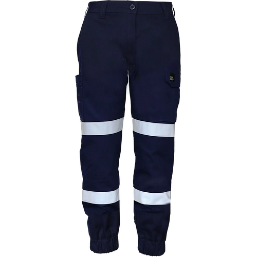 WORKWEAR, SAFETY & CORPORATE CLOTHING SPECIALISTS - WOMENS STRETCH CARGO PANT/TAPE & HEM