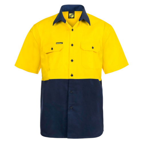 WORKWEAR, SAFETY & CORPORATE CLOTHING SPECIALISTS - HI Vis Two Tone Short Sleeve Shirt