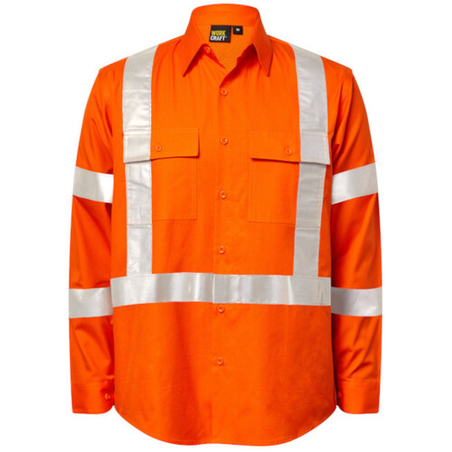 WORKWEAR, SAFETY & CORPORATE CLOTHING SPECIALISTS - RIPSTOP NSW RAIL L/S SHIRT