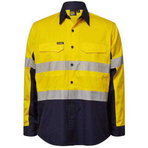 WORKWEAR, SAFETY & CORPORATE CLOTHING SPECIALISTS - RIPSTOP LONG SLEEVE VENTED SHIRT WITH  TAPE