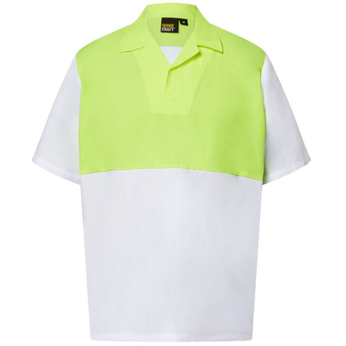 WORKWEAR, SAFETY & CORPORATE CLOTHING SPECIALISTS - Hi Vis Short Sleeve Food Industry Jacshirt With Modesty Insert