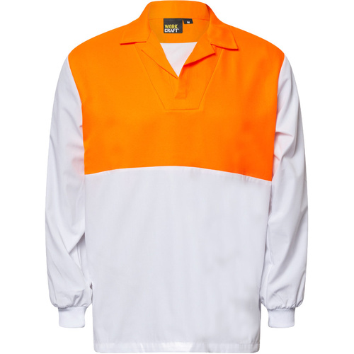 WORKWEAR, SAFETY & CORPORATE CLOTHING SPECIALISTS - Hi Vis Long Sleeve Food Industry Jacshirt With Modesty Insert