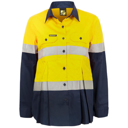 WORKWEAR, SAFETY & CORPORATE CLOTHING SPECIALISTS - Maternity Lightweight Hi Vis Long Sleeve Vented Reflective Cotton Drill Shirt