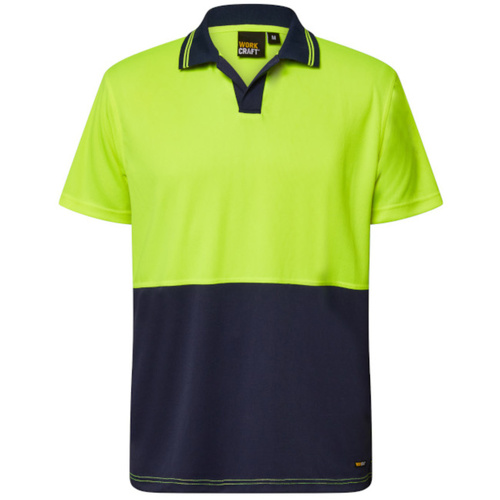 WORKWEAR, SAFETY & CORPORATE CLOTHING SPECIALISTS - Hi Vis Short Sleeve Food Industry Micromesh Polo