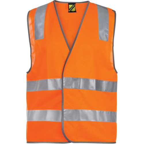 WORKWEAR, SAFETY & CORPORATE CLOTHING SPECIALISTS Unisex Hi Vis Safety Vest with Shoulder Pattern and CSR Reflective Tape
