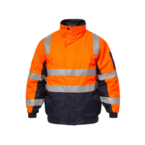 WORKWEAR, SAFETY & CORPORATE CLOTHING SPECIALISTS - Hi Vis Modern Two Tone Bomber Jacket with  CSR1303-6A Tape 50 wash