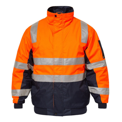WORKWEAR, SAFETY & CORPORATE CLOTHING SPECIALISTS Hi Vis Modern Two Tone Bomber Jacket with  CSR1303-6A Tape 50 wash