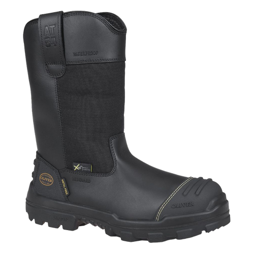 WORKWEAR, SAFETY & CORPORATE CLOTHING SPECIALISTS - AT 54 - 240mm Black Pull On Riggers Boot