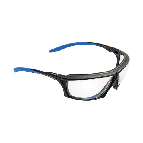 WORKWEAR, SAFETY & CORPORATE CLOTHING SPECIALISTS - PROTEUS 2 SAFETY GLASSES CLEAR LENS DUST GUARD, RATCHET ARMS