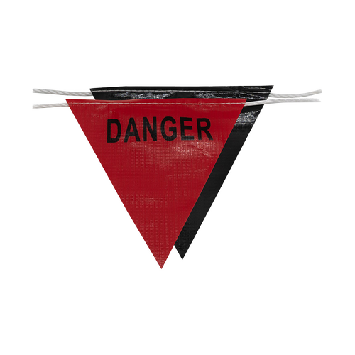 WORKWEAR, SAFETY & CORPORATE CLOTHING SPECIALISTS 30M 'DANGER' Bunting Red/Black