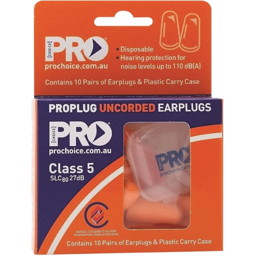 WORKWEAR, SAFETY & CORPORATE CLOTHING SPECIALISTS Probullet Disposable Uncorded Earplugs 10 Pack Uncorded