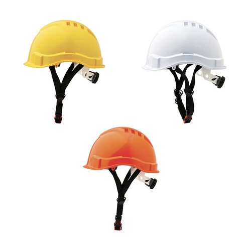 WORKWEAR, SAFETY & CORPORATE CLOTHING SPECIALISTS V6 Hard Hat Unvented Micro Peak Ratchet Harness Linesman