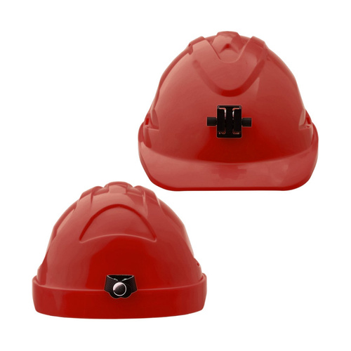 WORKWEAR, SAFETY & CORPORATE CLOTHING SPECIALISTS Hard Hat (V9) - UNVENTED, 6 Point PINLOCK Harness c/w Lamp Bracket