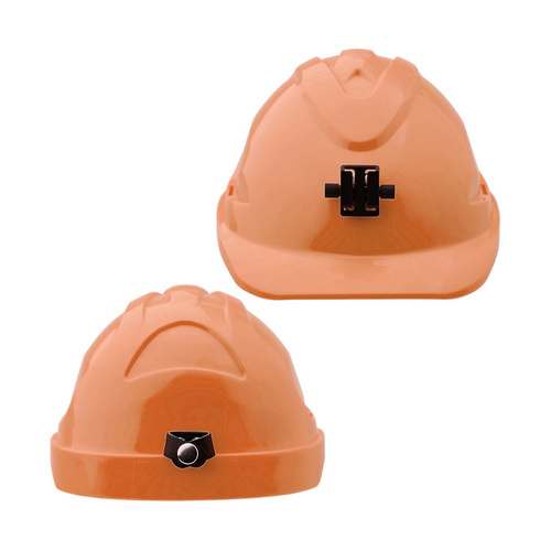 WORKWEAR, SAFETY & CORPORATE CLOTHING SPECIALISTS - Hard Hat (V9) - UNVENTED, 6 Point RATCHET Harness c/w Lamp Bracket