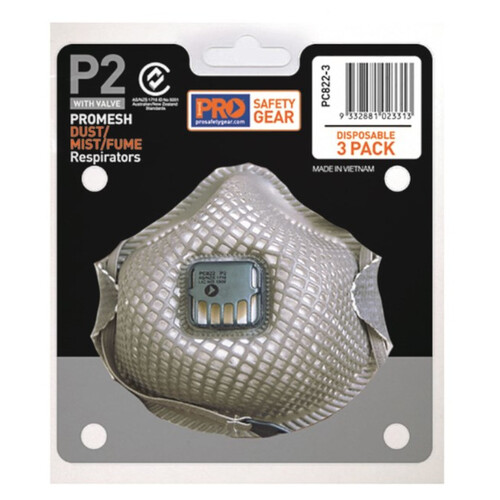 WORKWEAR, SAFETY & CORPORATE CLOTHING SPECIALISTS Dust Masks Promesh P2+Valve / 3 Pack