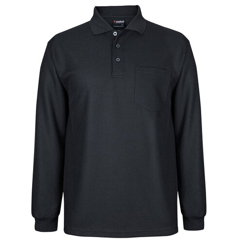 WORKWEAR, SAFETY & CORPORATE CLOTHING SPECIALISTS PODIUM L/S WAFFLE POCKET POLO