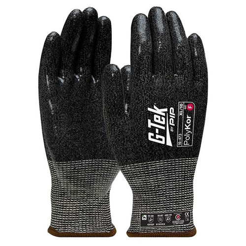 WORKWEAR, SAFETY & CORPORATE CLOTHING SPECIALISTS G-Tek PolyKor 13G Cut F Silicone Dip Glove