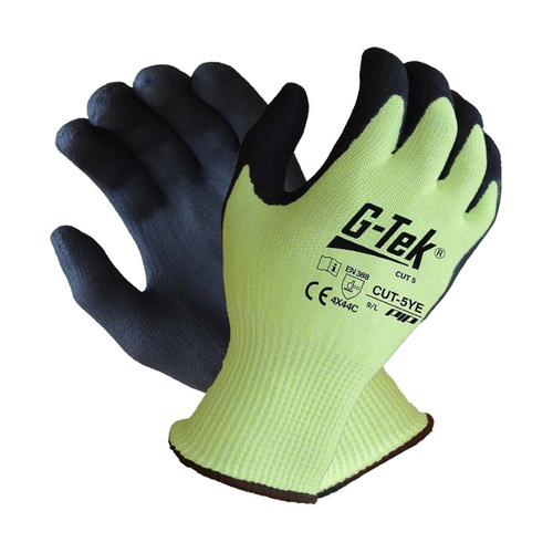 WORKWEAR, SAFETY & CORPORATE CLOTHING SPECIALISTS - DISCONTINUED - G-TEK CUT 5 HPPE GLASS LINER HI-VIS