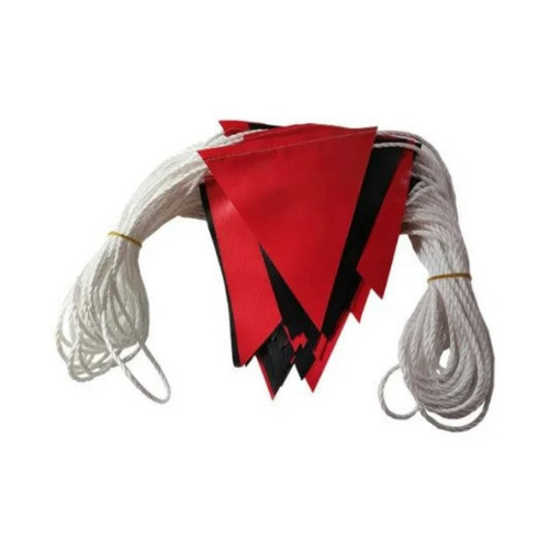 WORKWEAR, SAFETY & CORPORATE CLOTHING SPECIALISTS - Red/Black Safety Flag on Rope