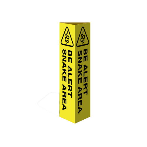 WORKWEAR, SAFETY & CORPORATE CLOTHING SPECIALISTS Three Sided Bollard Cover Surround, Be Alert Snake Area
