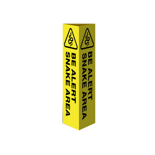 WORKWEAR, SAFETY & CORPORATE CLOTHING SPECIALISTS Three Sided Bollard Cover Surround, Be Alert Snake Area