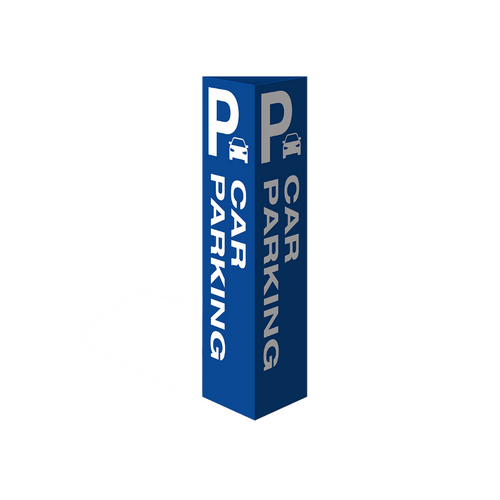 WORKWEAR, SAFETY & CORPORATE CLOTHING SPECIALISTS Three Sided Bollard Cover Surround, Car Parking (Car Picto)