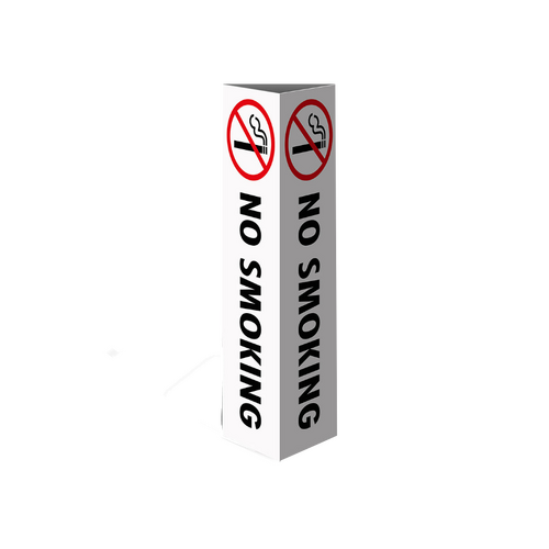 WORKWEAR, SAFETY & CORPORATE CLOTHING SPECIALISTS Three Sided Bollard Cover Surround, No Smoking (With Picto)