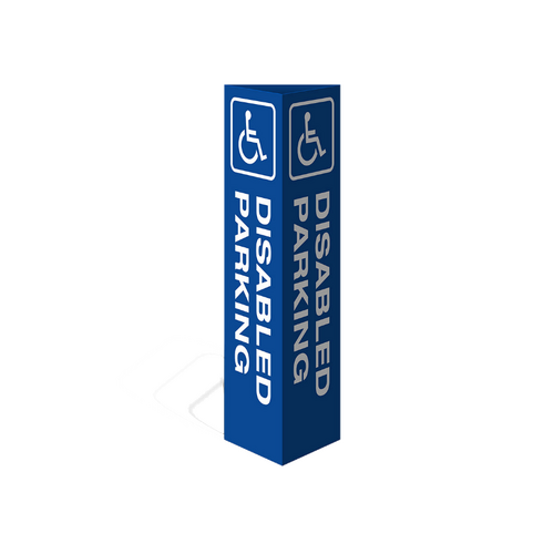 WORKWEAR, SAFETY & CORPORATE CLOTHING SPECIALISTS Three Sided Bollard Cover Surround, Disabled Parking (With Picto)