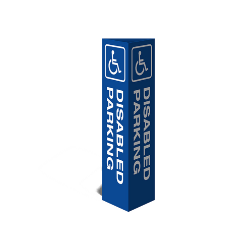 WORKWEAR, SAFETY & CORPORATE CLOTHING SPECIALISTS Three Sided Bollard Cover Surround, Disabled Parking (With Picto)