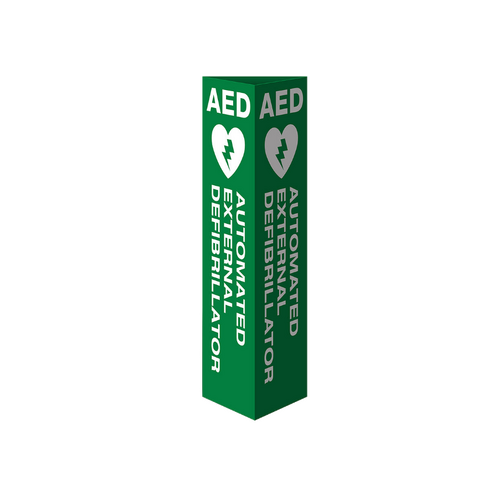 WORKWEAR, SAFETY & CORPORATE CLOTHING SPECIALISTS Three Sided Bollard Cover Surround, AED Automated External Defibrillator