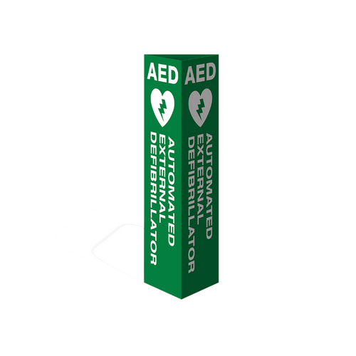WORKWEAR, SAFETY & CORPORATE CLOTHING SPECIALISTS Three Sided Bollard Cover Surround, AED Automated External Defibrillator