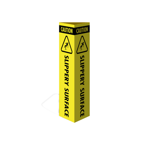 WORKWEAR, SAFETY & CORPORATE CLOTHING SPECIALISTS Three Sided Bollard Cover Surround, Slippery Surface (With Picto)