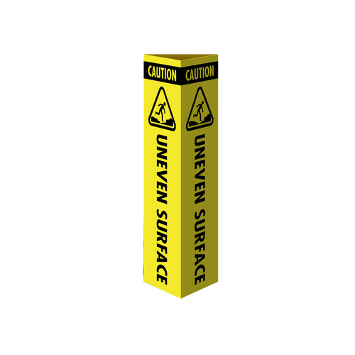 WORKWEAR, SAFETY & CORPORATE CLOTHING SPECIALISTS Three Sided Bollard Cover Surround, Uneven Surface (With Picto)