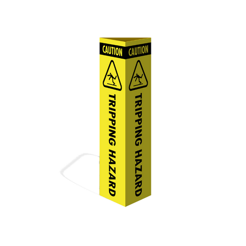 WORKWEAR, SAFETY & CORPORATE CLOTHING SPECIALISTS Three Sided Bollard Cover Surround, Tripping Hazard (With Picto)