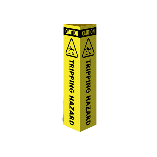 WORKWEAR, SAFETY & CORPORATE CLOTHING SPECIALISTS Three Sided Bollard Cover Surround, Tripping Hazard (With Picto)