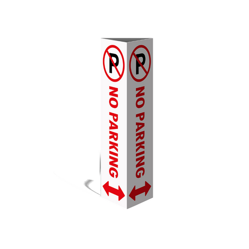 WORKWEAR, SAFETY & CORPORATE CLOTHING SPECIALISTS Three Sided Bollard Cover Surround, No Parking (Dual Arrows)