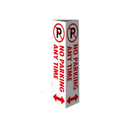 WORKWEAR, SAFETY & CORPORATE CLOTHING SPECIALISTS Three Sided Bollard Cover Surround, No Parking Any Time (Dual Arrows)