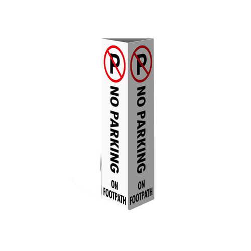 WORKWEAR, SAFETY & CORPORATE CLOTHING SPECIALISTS Three Sided Bollard Cover Surround, No Parking On Footpath