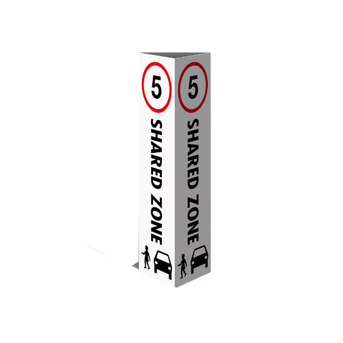 WORKWEAR, SAFETY & CORPORATE CLOTHING SPECIALISTS Three Sided Bollard Cover Surround, 5km Shared Zone