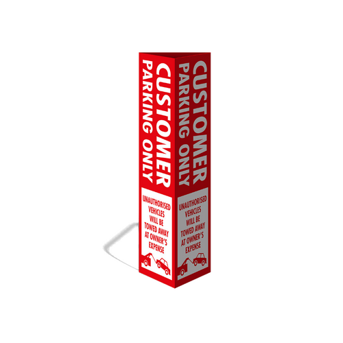 WORKWEAR, SAFETY & CORPORATE CLOTHING SPECIALISTS Three Sided Bollard Cover Surround, Customer Parking Only...