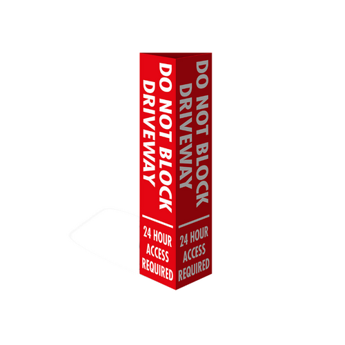 WORKWEAR, SAFETY & CORPORATE CLOTHING SPECIALISTS Three Sided Bollard Cover Surround, Do Not Block Driveway 24 Hour Access Required