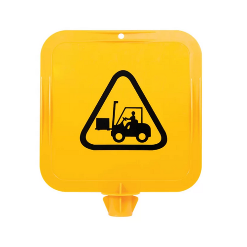 WORKWEAR, SAFETY & CORPORATE CLOTHING SPECIALISTS - Yellow Lock In Sign Frame, Forklifts Pictogram