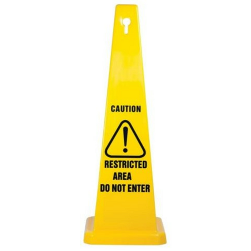 WORKWEAR, SAFETY & CORPORATE CLOTHING SPECIALISTS - Safety Cone - Safety Cone, Caution Restricted Area Do Not Enter