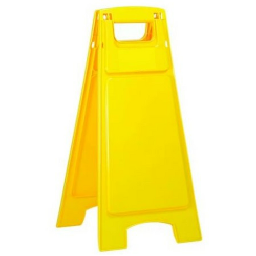 WORKWEAR, SAFETY & CORPORATE CLOTHING SPECIALISTS Plastic Sign Stand, Double Sided, Blank Yellow