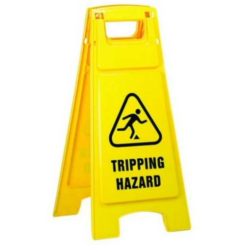 WORKWEAR, SAFETY & CORPORATE CLOTHING SPECIALISTS Plastic Sign Stand, Double Sided, Tripping Hazard