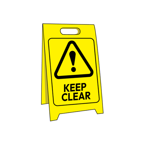 WORKWEAR, SAFETY & CORPORATE CLOTHING SPECIALISTS Corflute Sign Stand, Keep Clear