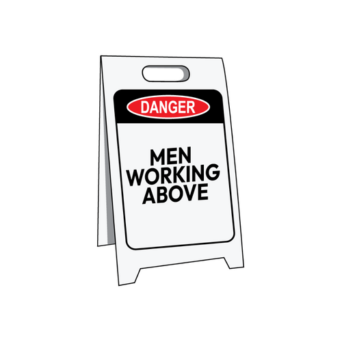 WORKWEAR, SAFETY & CORPORATE CLOTHING SPECIALISTS Corflute Sign Stand, Danger Men Working Above