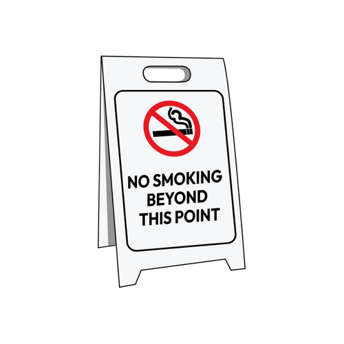 WORKWEAR, SAFETY & CORPORATE CLOTHING SPECIALISTS Corflute Sign Stand, No Smoking Beyond This Point