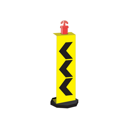 WORKWEAR, SAFETY & CORPORATE CLOTHING SPECIALISTS Corflute Bollard Sign, Chevron (Left)