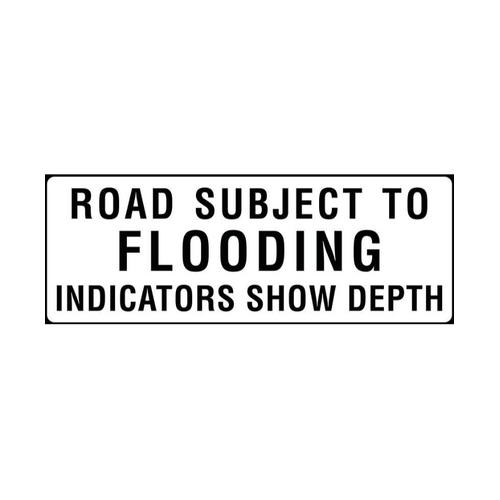 WORKWEAR, SAFETY & CORPORATE CLOTHING SPECIALISTS Road Subject To Flooding Indicators Show Depth - Aluminium, Class 1 Reflective